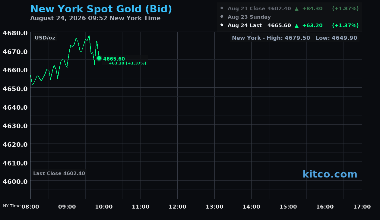 Live New York gold Chart